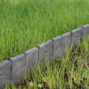 Paliszád szegély Hellín műanyag 5 variáció szürke [casa.pro] 