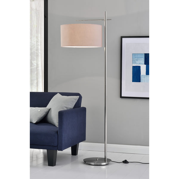 Állólámpa 'London' Nappali Megvilágítás Design Lámpa 155 x ø 46 cm Szürke [lux.pro]