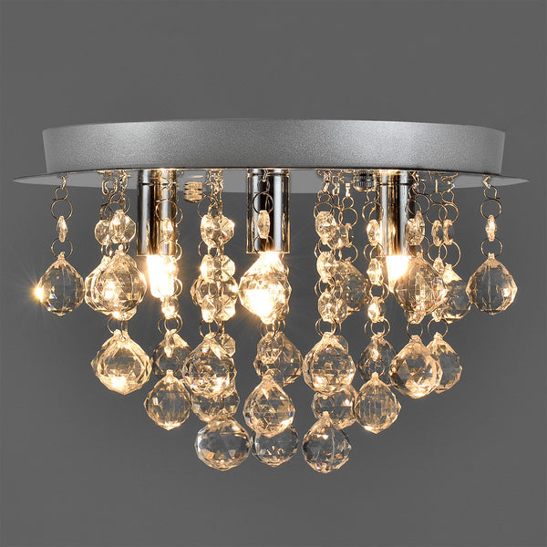 Mennyezeti lámpa Trio 20 x Ø 28 cm króm műkristály design  [lux.pro] 