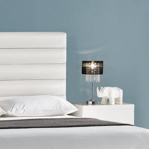 Asztali lámpa Bellevue éjjeli lámpa design 40 x ø 20 cm fekete [lux.pro]®