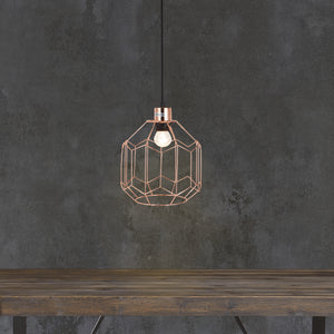 [lux.pro] Függőlámpa függeszték Bologna 21.5 x Ø 19.5 cm vintage design mennyezeti lámpa rozé