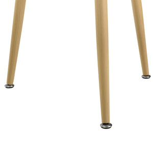 [en.casa]® Étkezőasztal kerek Camille Retro-design 3 személyes ø80cm x 75 cm MDF matt fehér 