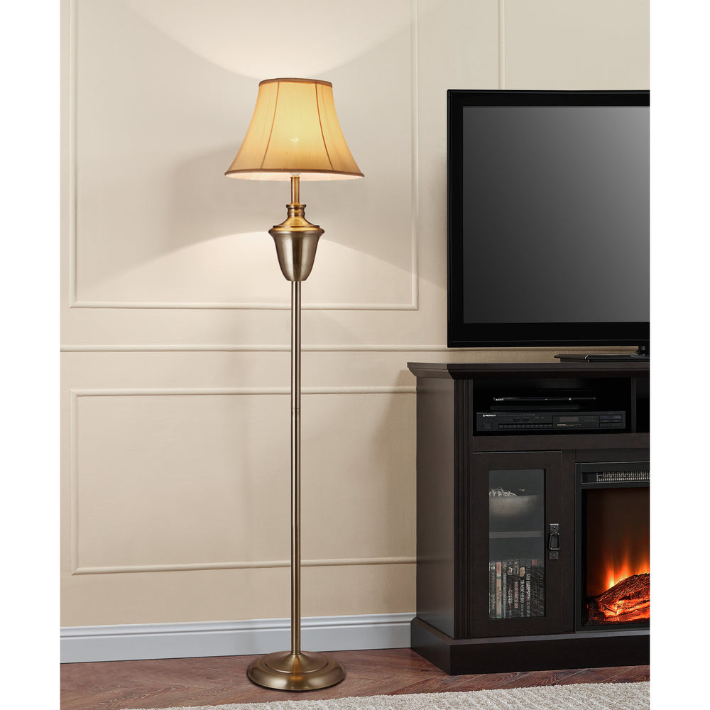 Állólámpa Bristol 157 x ø 35 cm bézs/barna [lux.pro]