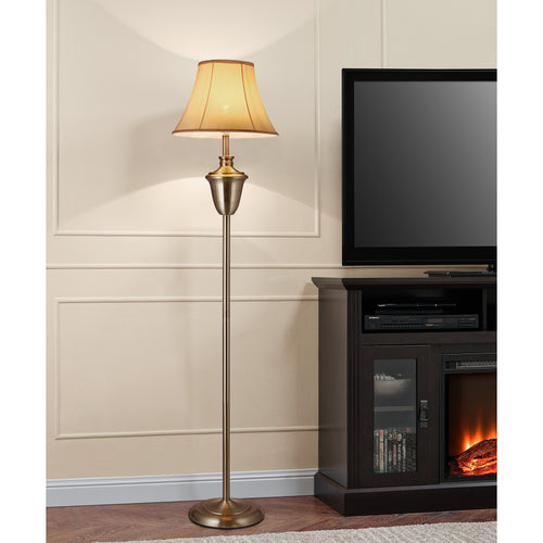Állólámpa Bristol 157 x ø 35 cm bézs/barna [lux.pro]