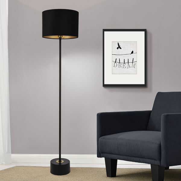 Állólámpa Apeldoorn 157cm fekete 1 x E27 [lux.pro]