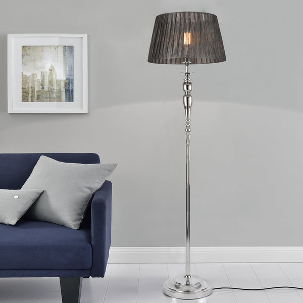 Állólámpa Lingen 151 cm magas 1x E27 króm [lux.pro]