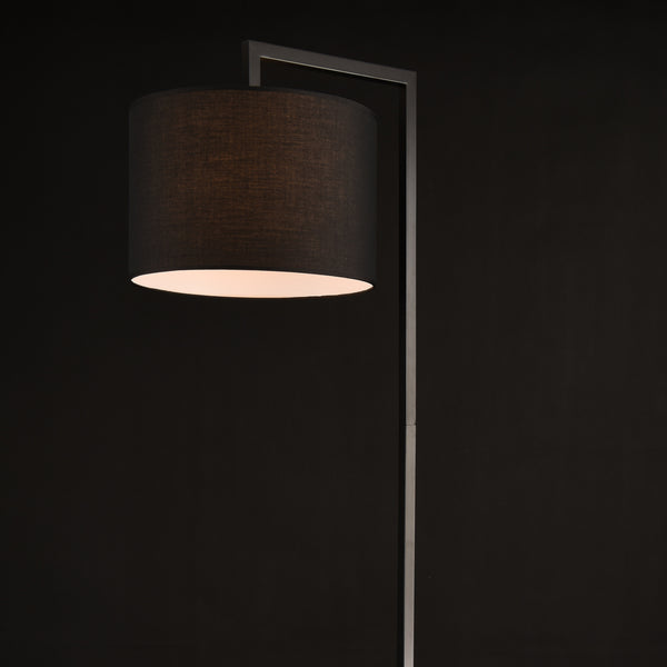 Állólámpa Düsseldorf 161 cm E27 fém fekete [lux.pro] 
