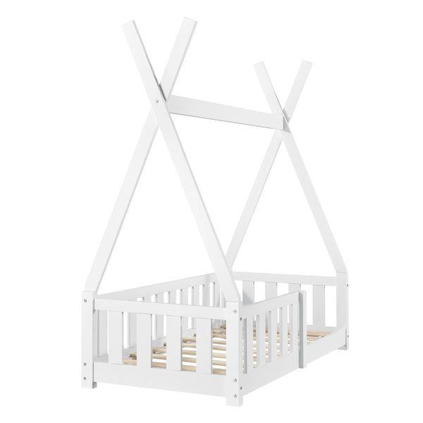 Tipi gyerekágy Helsingborg 70x140 cm fehér [en.casa]