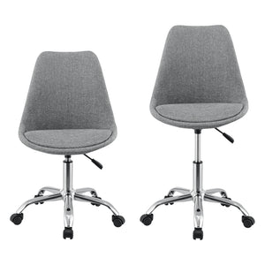Irodai forgószék Atherton 83-93x48x55 cm világosszürke [en.casa] 