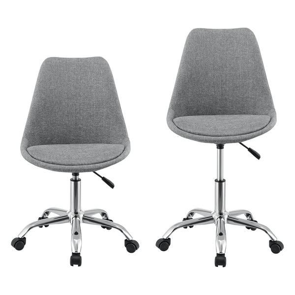 Irodai forgószék Atherton 83-93x48x55 cm világosszürke [en.casa] 