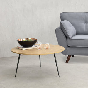 Dohányzóasztal Farsund 80x40cm fekete/tölgy [en.casa] 