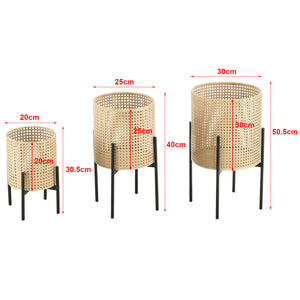 Növénytartó állvány Walhain 3 db-os szett 3 különböző méretű [en.casa] 