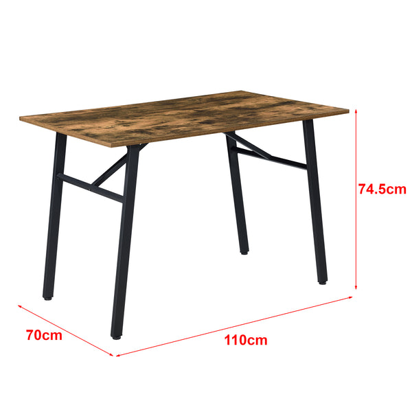 Étkezőasztal Flatanger 74,5 x 110 x 70 cm sötét fa szín [en.casa]