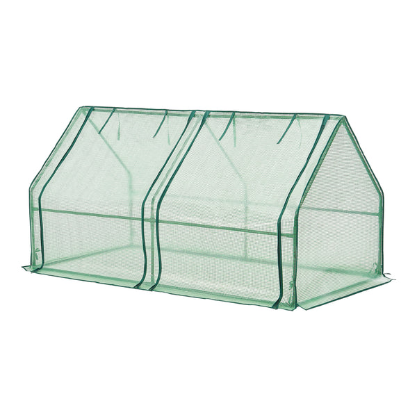 Mini fóliasátor Nissewaard 180x90x90 cm zöld [en.casa]