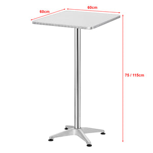 Bár- és bisztróasztal Järpen négyszögletes 75 cm / 115 cm ezüst [en.casa]