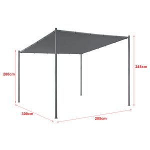 Kerti pavilon Carunchio 300 x 285 cm sötétszürke [en.casa] 