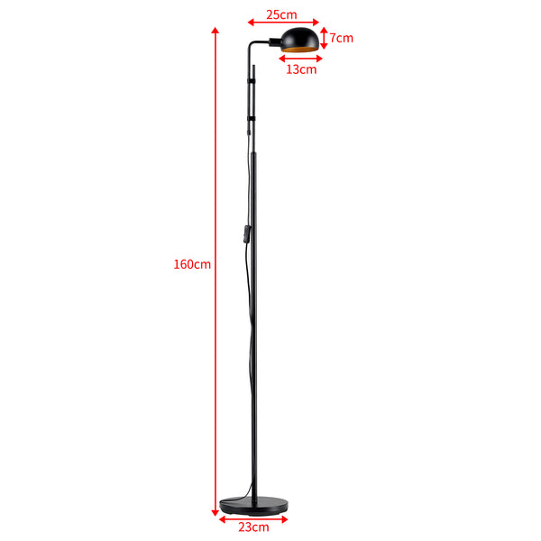 Állólámpa Bolton 1 x E14 max. 25W fekete 160 cm [lux.pro] 
