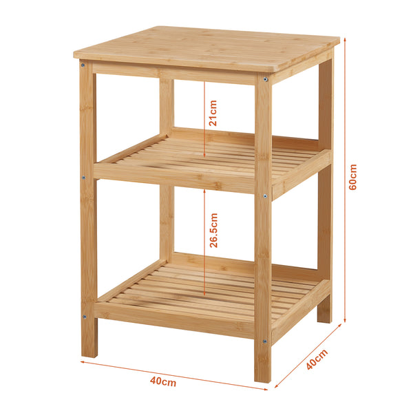 Bambusz állópolc 3 polccal Ikerasak [en.casa] 