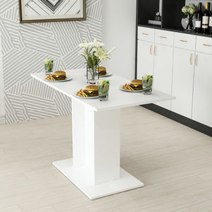 Galten étkezőasztal 4 személyre fehér [en.casa]