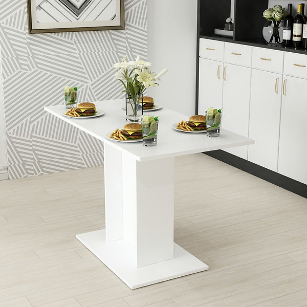 Galten étkezőasztal 4 személyre fehér [en.casa]