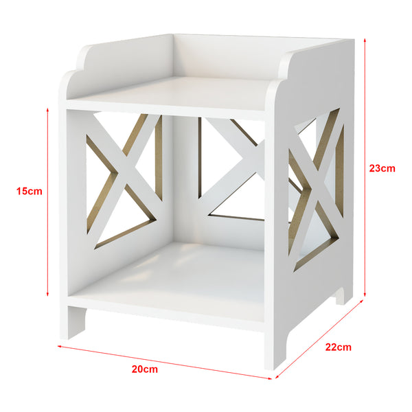 Badorganizer Struer 23x20x22 cm Fehér [en.casa]