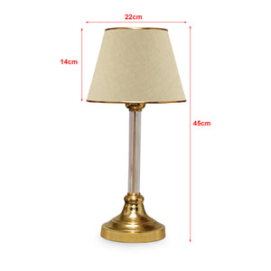 Asztali lámpa Paisley 1xE27 Beige / Sárgaréz színű [lux.pro]