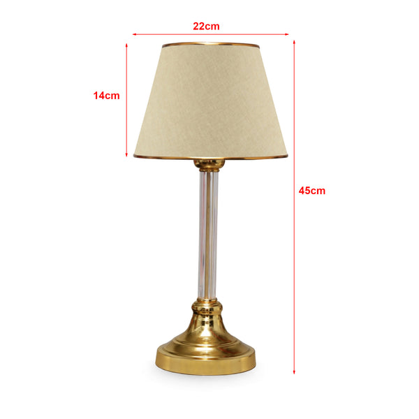Asztali lámpa Paisley 1xE27 Beige / Sárgaréz színű [lux.pro]