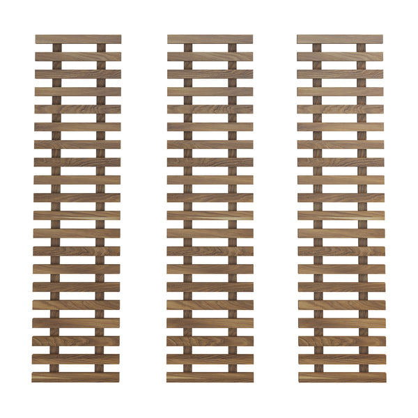 Herwijnen növénytartó fali polc 3 db 100x24cm sötét fa hatású [en.casa]