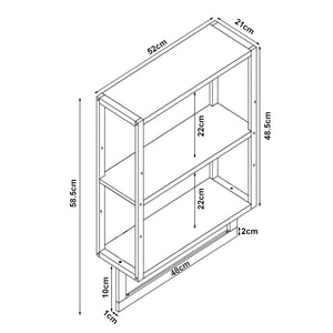 Fürdőszobai falipolc Östra törölközőtartóval bambusz [en.casa]