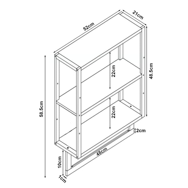 Fürdőszobai falipolc Östra törölközőtartóval bambusz [en.casa]