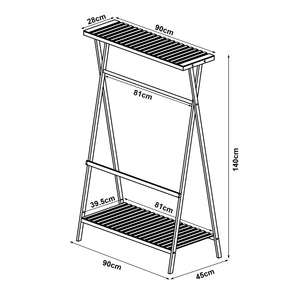 Ruhatartó állvány Horten bambusz [en.casa]