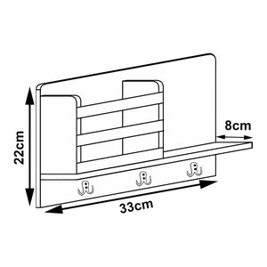 Fali polc Giske 33x8x22 cm bambusz [en.casa]