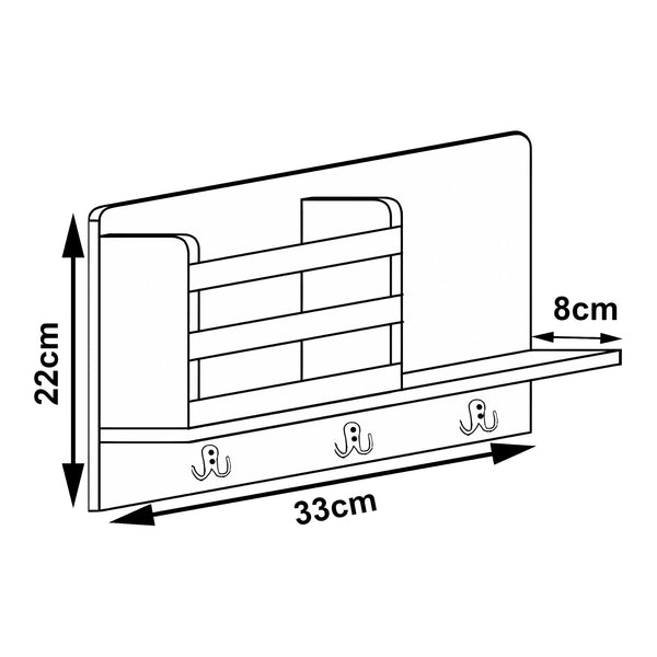Fali polc Giske 33x8x22 cm bambusz [en.casa]
