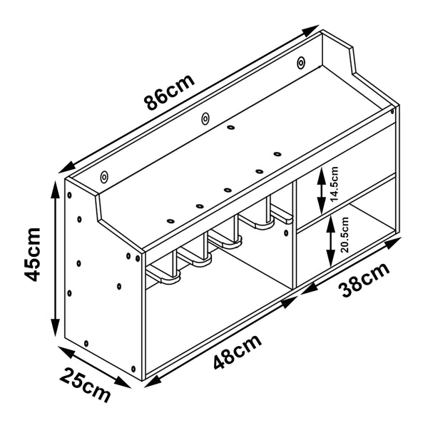 Szerszámrendszerező Gjemnes 86x25x45 cm bambusz [en.casa]