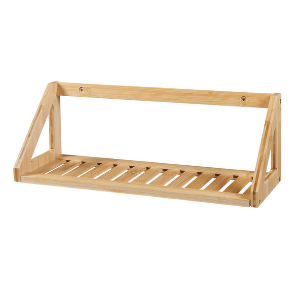 Fali polc 2 db-os szettben Gjerdrum 43x15x15cm bambusz [en.casa]