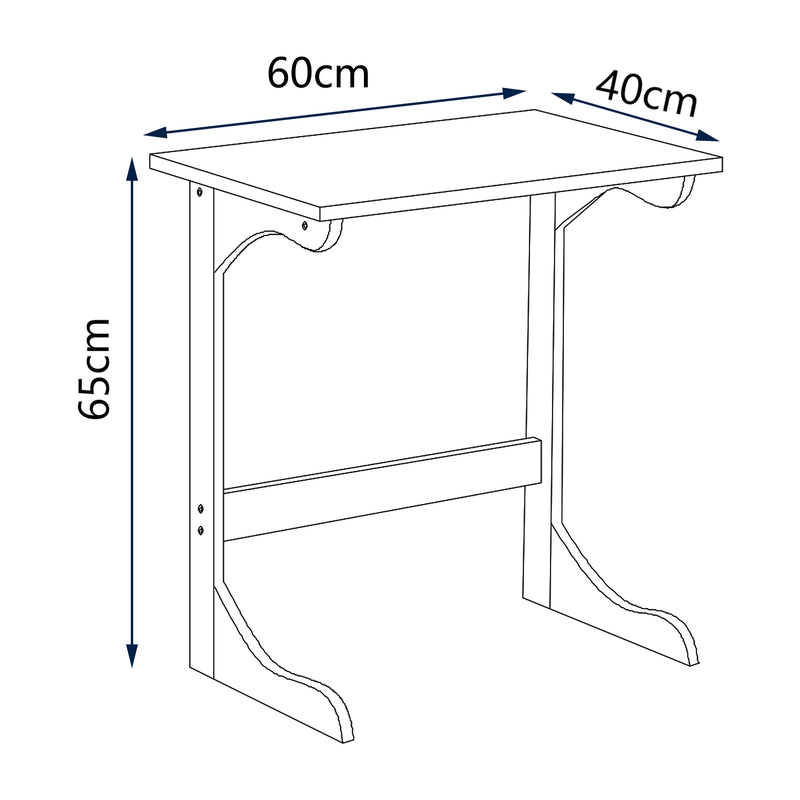 Méretrajz Laptop asztal Hægebostad 65x60x40 cm bambusz [en.casa]