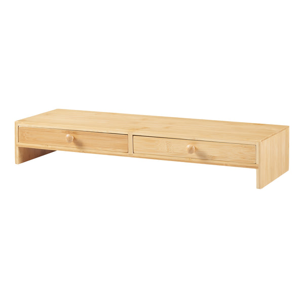 Monitorállvány Hallstahammar 56x18x9,5 cm bambusz [en.casa]