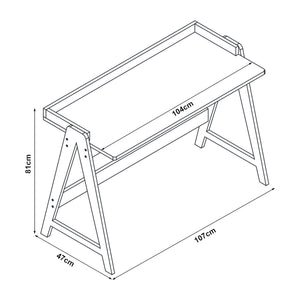 Bambusz íróasztal Härryda 107x47x81cm natúr [en.casa]