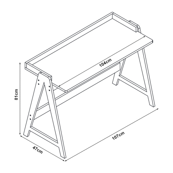 Bambusz íróasztal Härryda 107x47x81cm natúr [en.casa]
