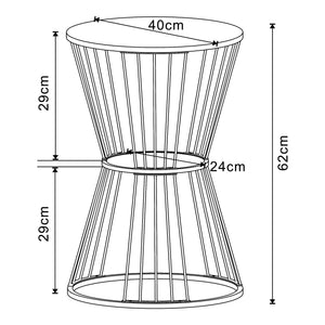 Kisasztal Fossbergom fekete/tölgyfa-hatású [en.casa]