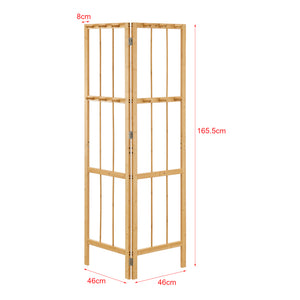 Előszoba sarokpanel Hyllestad 165,5x92x8cm bambusz [en.casa]