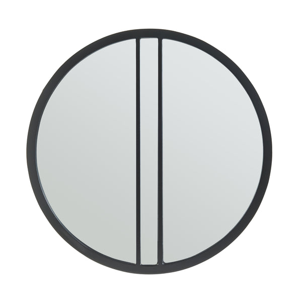 Fali tükör Suomussalmi Ø60 cm fekete [en.casa]