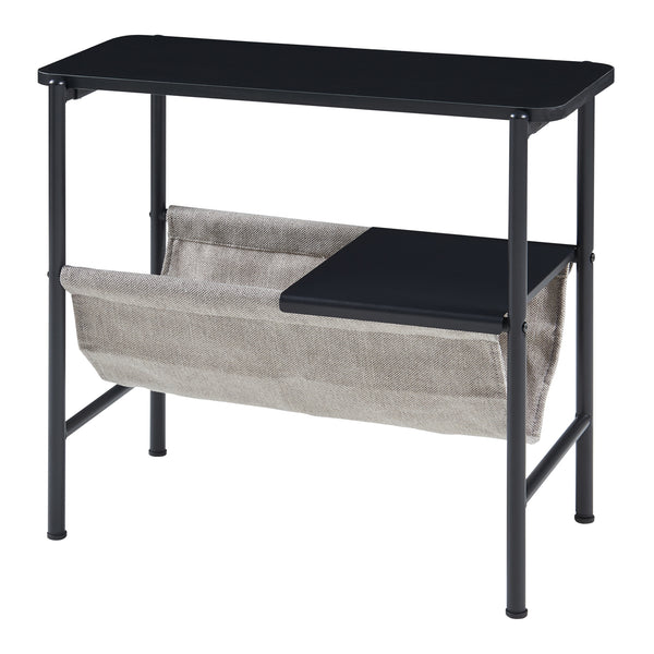 Kisasztal Samnanger 60x28x53cm fekete [en.casa]