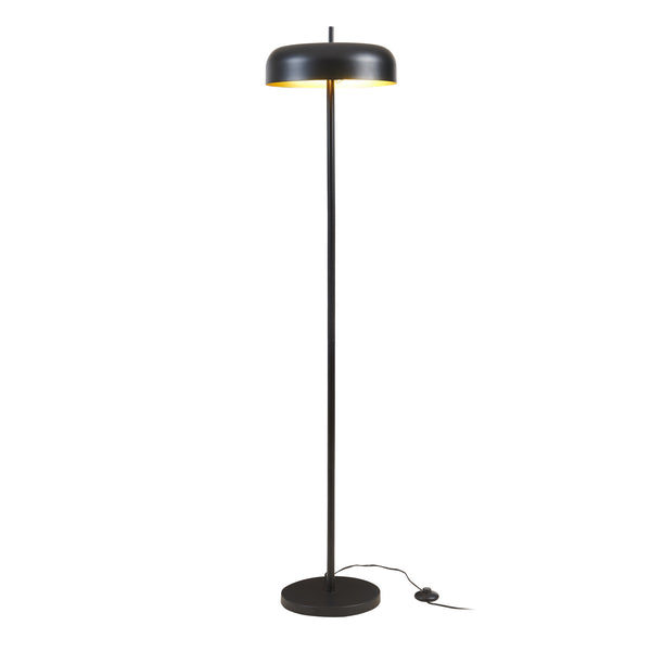 Állólámpa Barton 2 foglalatú fém 159 cm fekete [lux.pro]