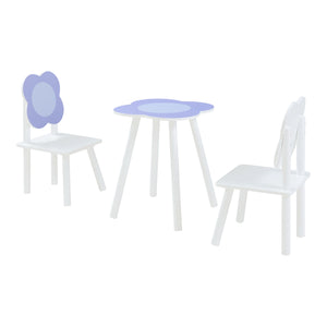 Gyerekasztal 2 székkel Simrishamn fehér/lila [en.casa]