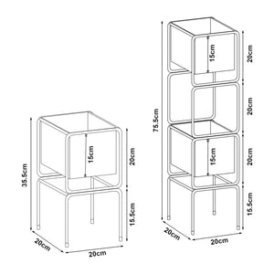 Virágtartó állvány szett Sveio 2 db fekete [en.casa]