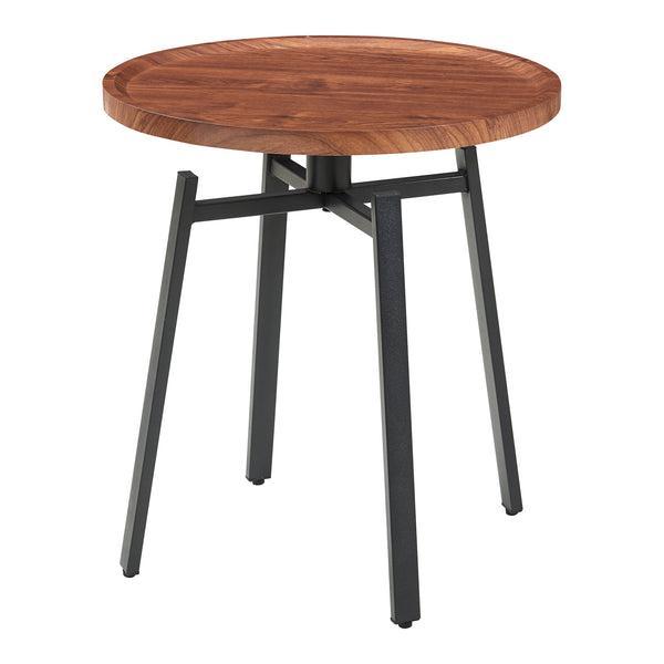 Kisasztal Mippeena 54xØ50 cm fekete/dió [en.casa]