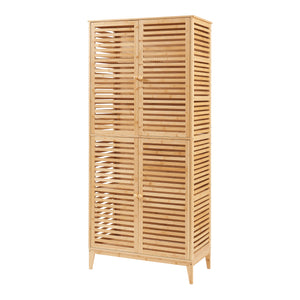 Fürdőszobaszekrény Raurgela 180x80x40 cm bambusz [en.casa]