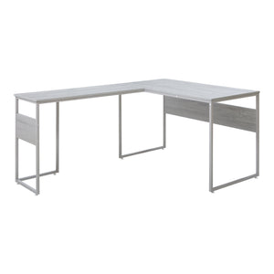 Íróasztal Karlstang L alakú 166x120x75 cm világosszürke [en.casa]