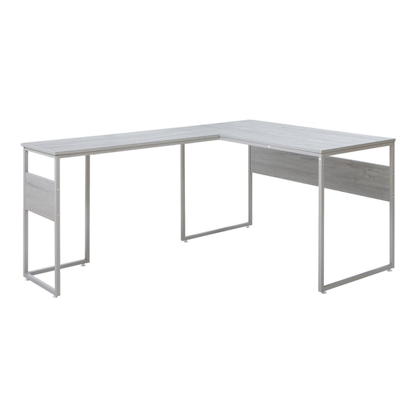 Íróasztal Karlstang L alakú 166x120x75 cm világosszürke [en.casa]